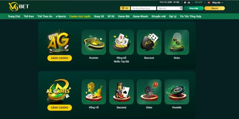 Giới thiệu V9bet đừng bỏ qua sảnh casino siêu đỉnh